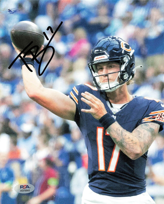 Tyson Bagent Signed 8x10 photo PSA/DNA Chicago Bears Autographed