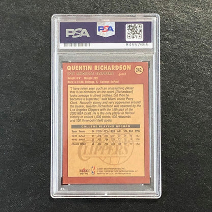 2000-01 Fleer Tradition #216 Quentin Richardson Signed Card AUTO 10 PSA Slabbed