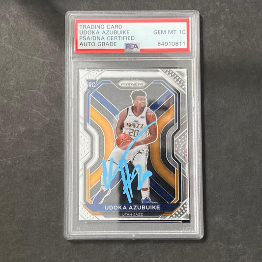 2020-21 Panini Prizm #267 Udoka Azubuike AUTO 10 Signed Card PSA/DNA Encapsulate