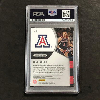 2020-21 Panini Prizm Draft Picks #61 Josh Green Signed Card AUTO PSA Slabbed RC