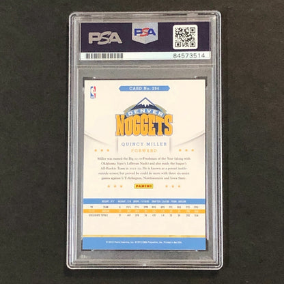 2012-13 NBA Hoops #294 Quincy Miller Signed AUTO 10 PSA Slabbed Nuggets