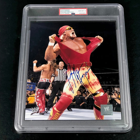 Hulk Hogan Signed 8x10 Photo PSA Encapsulated Auto 10 Gem Mint Hulkamania