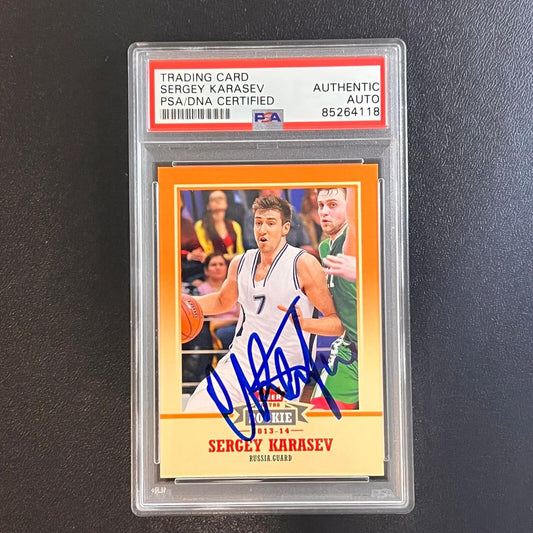 2013-14 Fleer Retro #59 Sergey Karasev Signed RC Rookie Card AUTO PSA Slabbed Ru