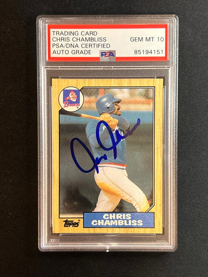 1985 Topps #777 Chris Chambliss Signed Card PSA Slabbed Auto Yankees