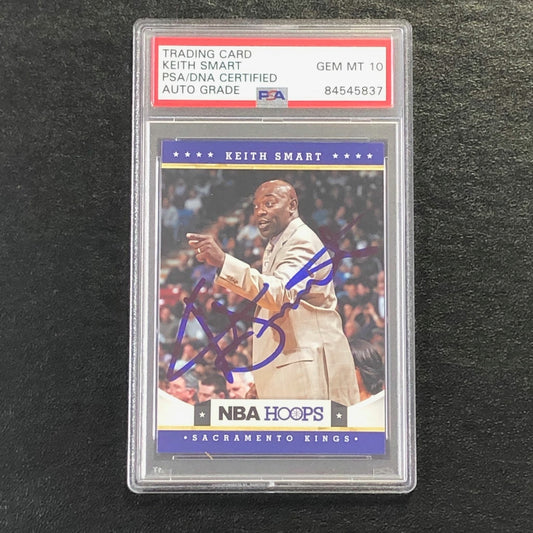 2012-13 NBA Hoops #217 Keith Smart Signed Card AUTO 10 PSA Slabbed Kings