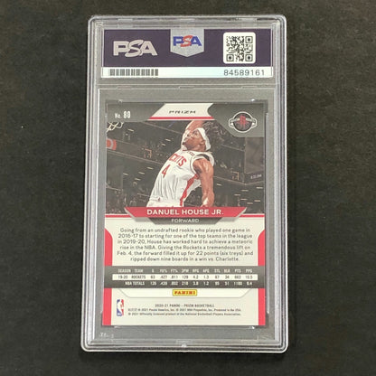 2020-21 Panini Prizm Red White and Blue #80 DANUEL HOUSE Signed Card AUTO 10 PSA