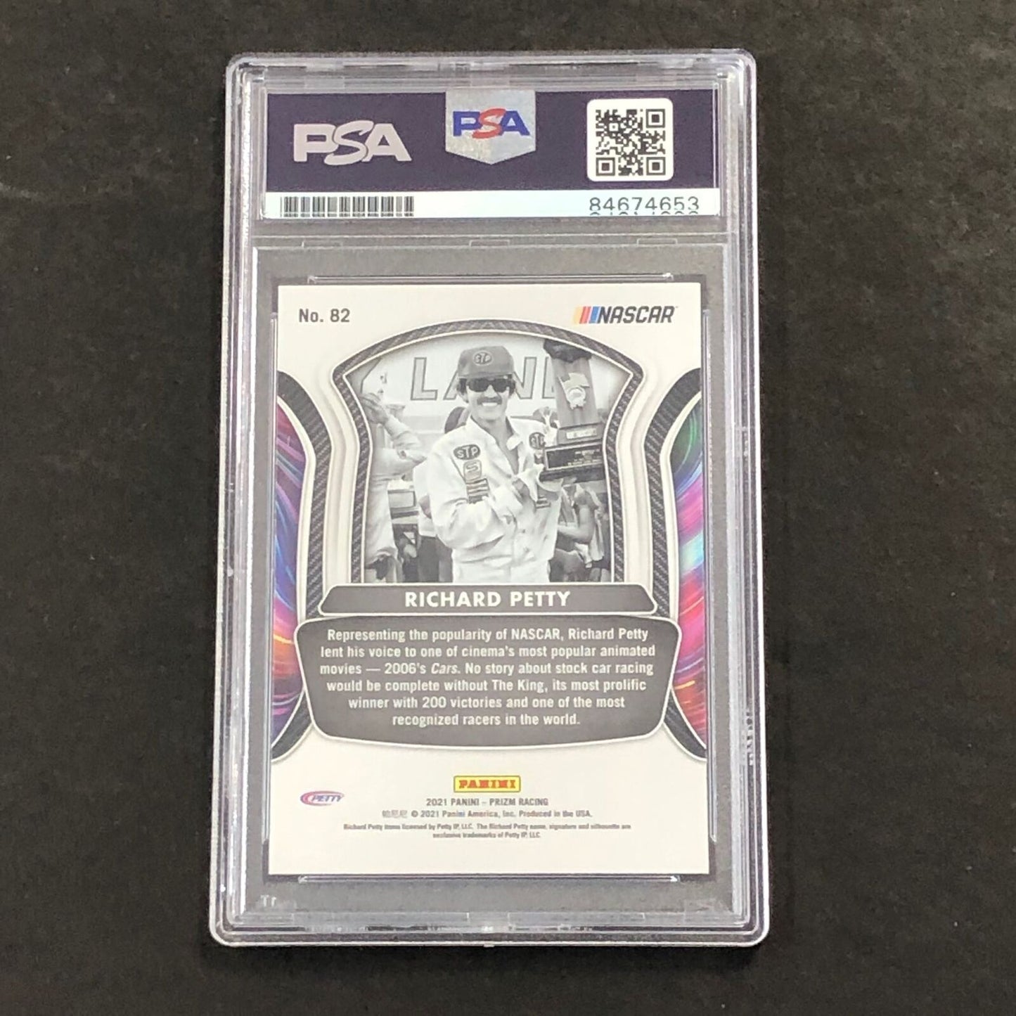 2021 Prizm #82 Richard Petty Signed Card PSA AUTO GRADE 10 Slabbed Nascar