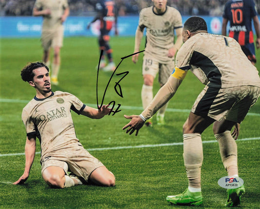 Vitinha Signed 8x10 Photo PSA Soccer PSG