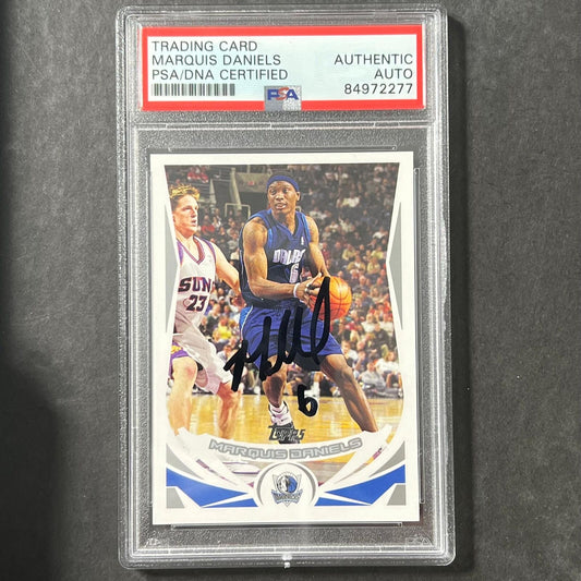 2004-05 Topps #92 Marquis Daniels Signed Card PSA Slabbed Mavericks