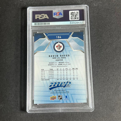 2019-20 Upper Deck MVP Hockey #184 Kevin Hayes Signed Card AUTO PSA Slabbed Jets