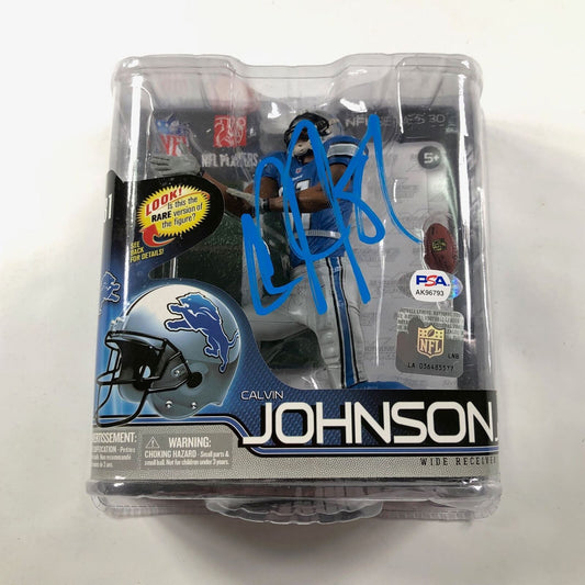 Calvin Johnson signed toybox PSA/DNA Detroit Lions autographed