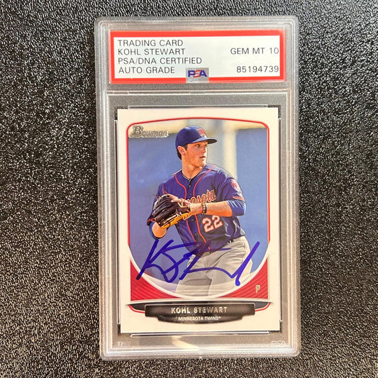 2013 Topps Bowman #BDPP2 Kohl Stewart Signed Card PSA AUTO GRADE 10 Slabbed Twin