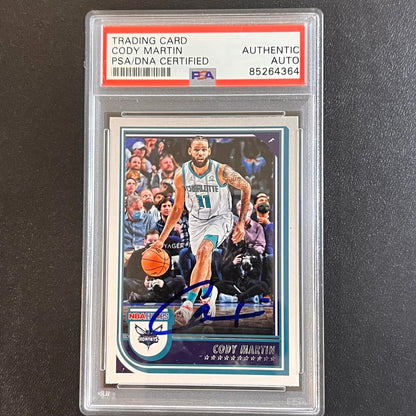 2022-2023 Panini NBA Hoops #94 Cody Martin Signed Card AUTO PSA/DNA Slabbed Horn