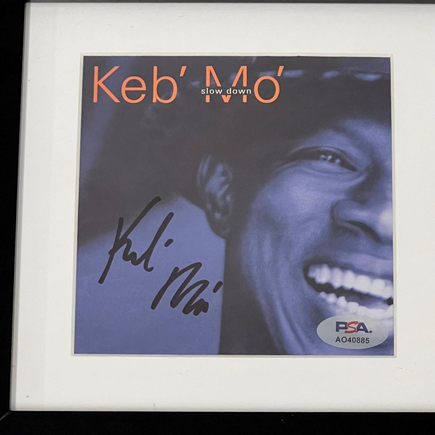 Keb Mo Signed Slow Down CD Cover Framed PSA/DNA Autographed Musician