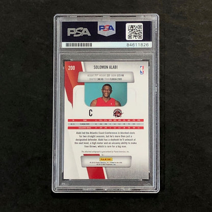2010-11 Panini Prestige #200 Solomon Alabi Signed Card AUTO 10 PSA Slabbed Rapto