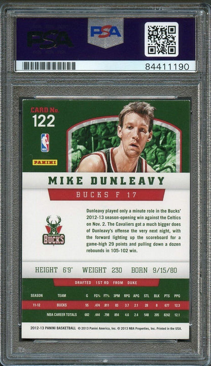2012-13 Panini Basketball #122 Mike Dunleavy Signed Card AUTO 10 PSA/DNA Slabbed