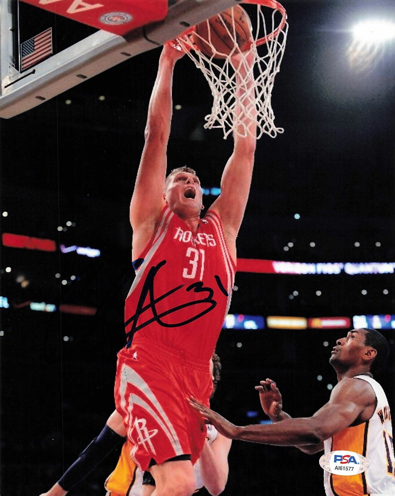 COLE ALDRICH signed 8x10 photo PSA/DNA Houston Rockets Autographed