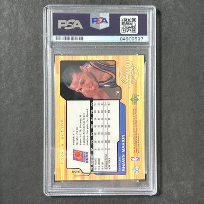 1999-00 Upper Deck Rookie Action #324 Shawn Marion Signed AUTO PSA/DNA Slabbed S