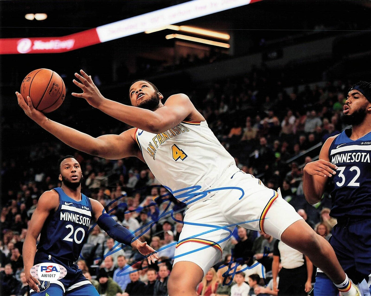 Omari Spellman signed 8x10 photo PSA/DNA Golden State Warriors Autographed