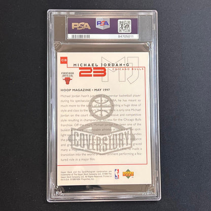 1999 Upper Deck MJ Retires Jumbo-Hoop Magazine #C18 Michael Jordan PSA NM MT 8 B