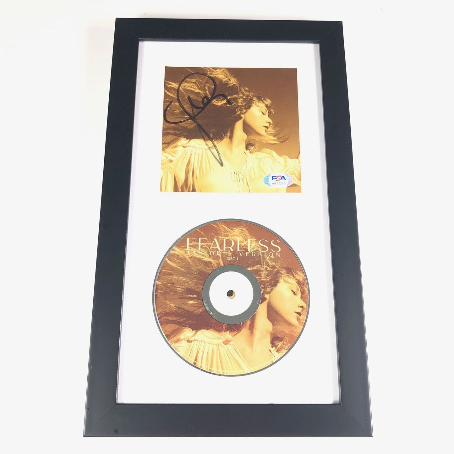 Taylor Swift Signed CD Cover Framed PSA/DNA Fearless Autographed