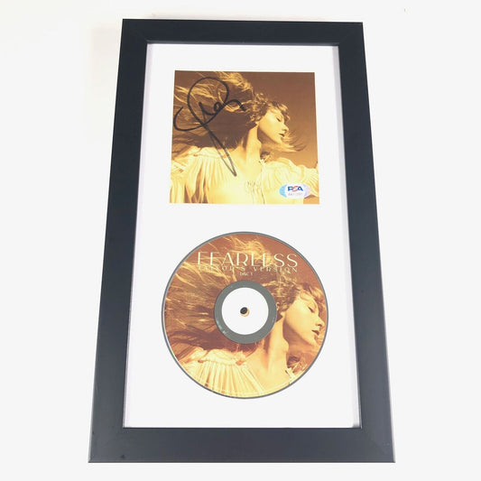 Taylor Swift Signed CD Cover Framed PSA/DNA Fearless Autographed