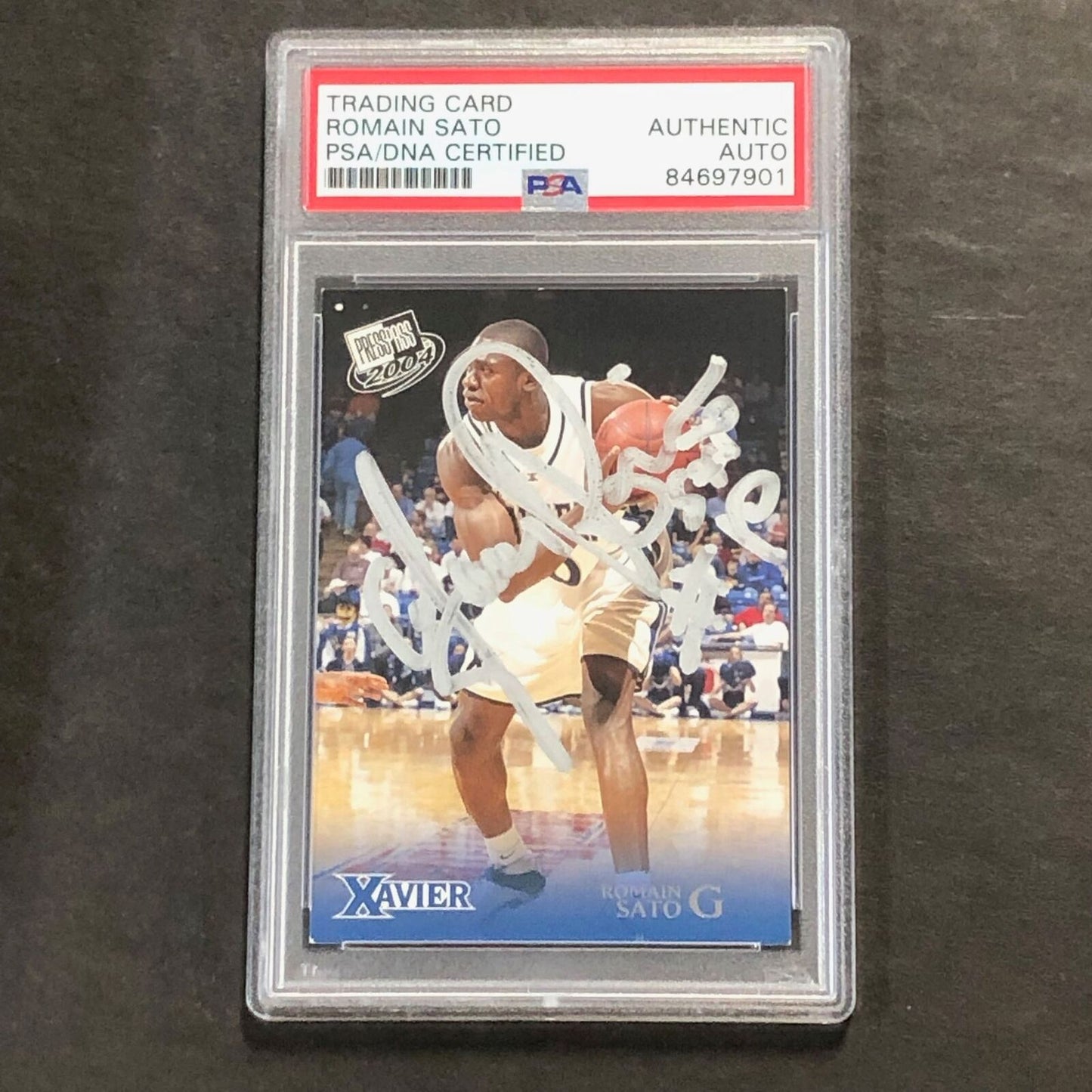 2004 PressPass #24 Romain Sato Signed Card AUTO PSA Slabbed Xavier