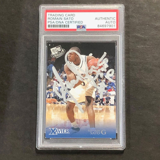 2004 PressPass #24 Romain Sato Signed Card AUTO PSA Slabbed Xavier