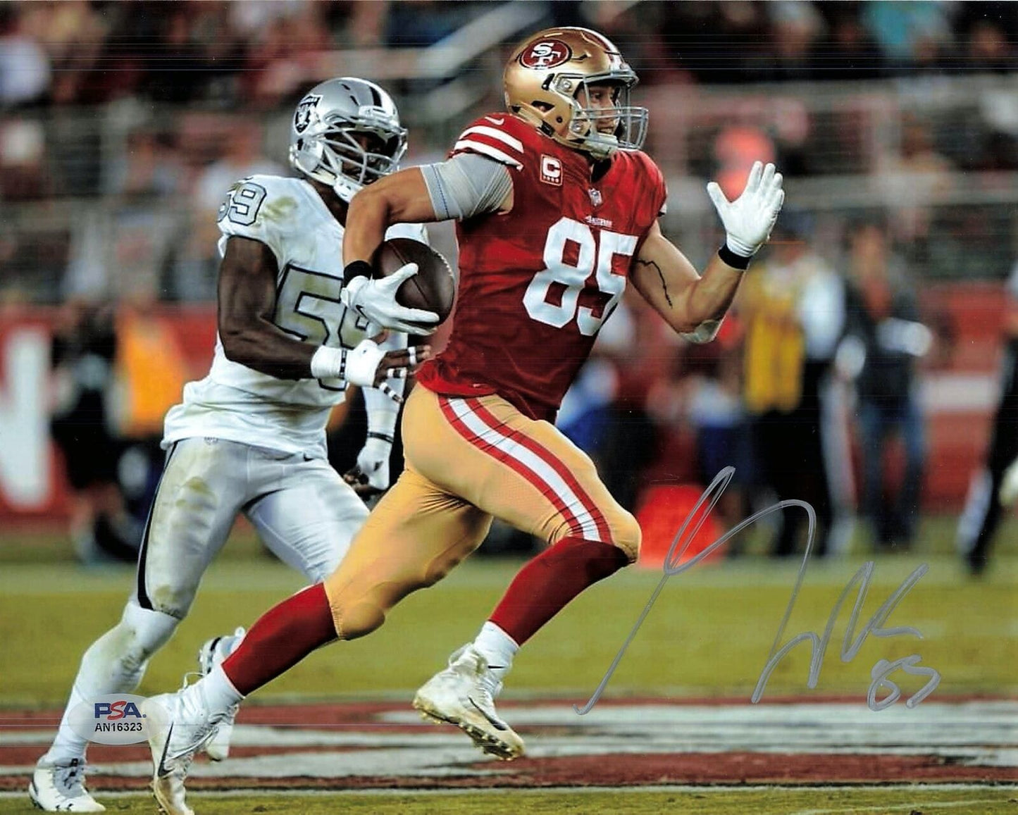 GEORGE KITTLE signed 8x10 photo PSA/DNA San Francisco 49ers Autographed