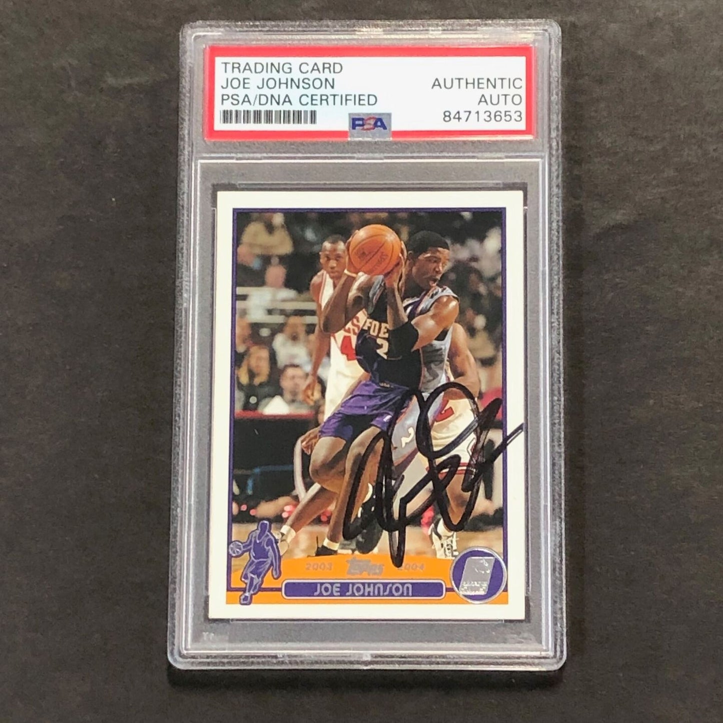 2002-03 Topps #137 Joe Johnson Signed Card AUTO PSA Slabbed Suns