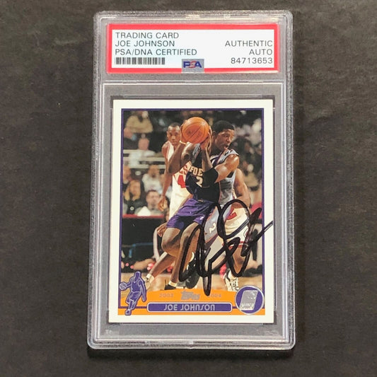 2002-03 Topps #137 Joe Johnson Signed Card AUTO PSA Slabbed Suns