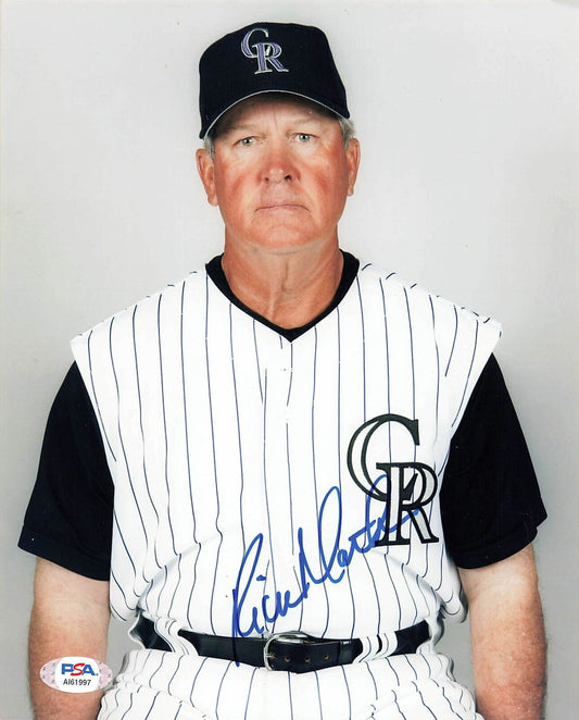 RICK MATTHEWS signed 8x10 photo PSA/DNA Autographed Colorado Rockies