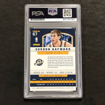 2012-13 Panini Basketball #67 Gordon Hayward Signed AUTO PSA Slabbed Jazz