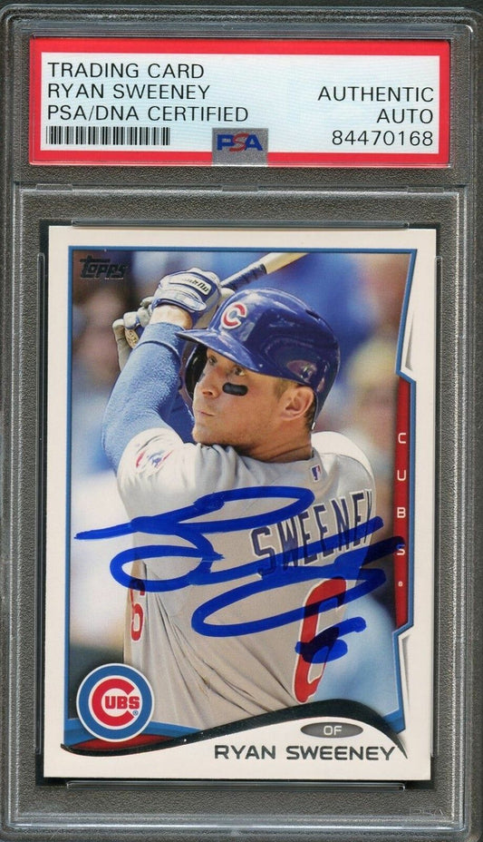 2014 Topps #93 Ryan Sweeney Signed Card PSA Slabbed Auto Cubs