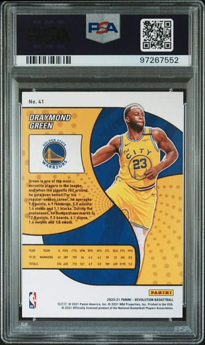 2020 Panini Revolution #41 Draymond Green Signed Card AUTO 10 GEM MT 10 PSA/DNA