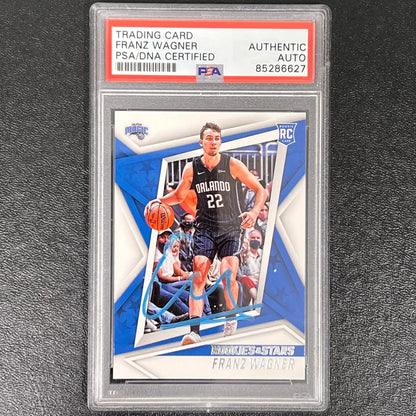 2021-22 Panini Chronicles Rookies & Stars #112 Franz Wagner Signed Card AUTO PSA