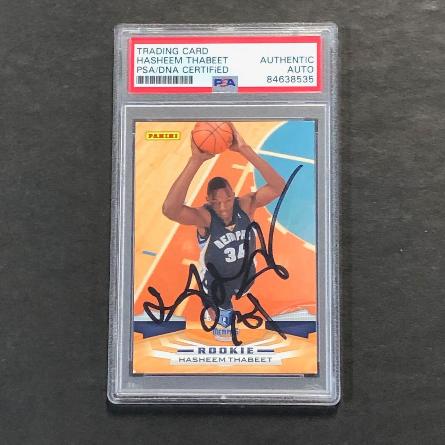 2009-10 Prestige Rookie #202 Hasheem Thabeet Signed Rookie Card RC AUTO PSA Slab