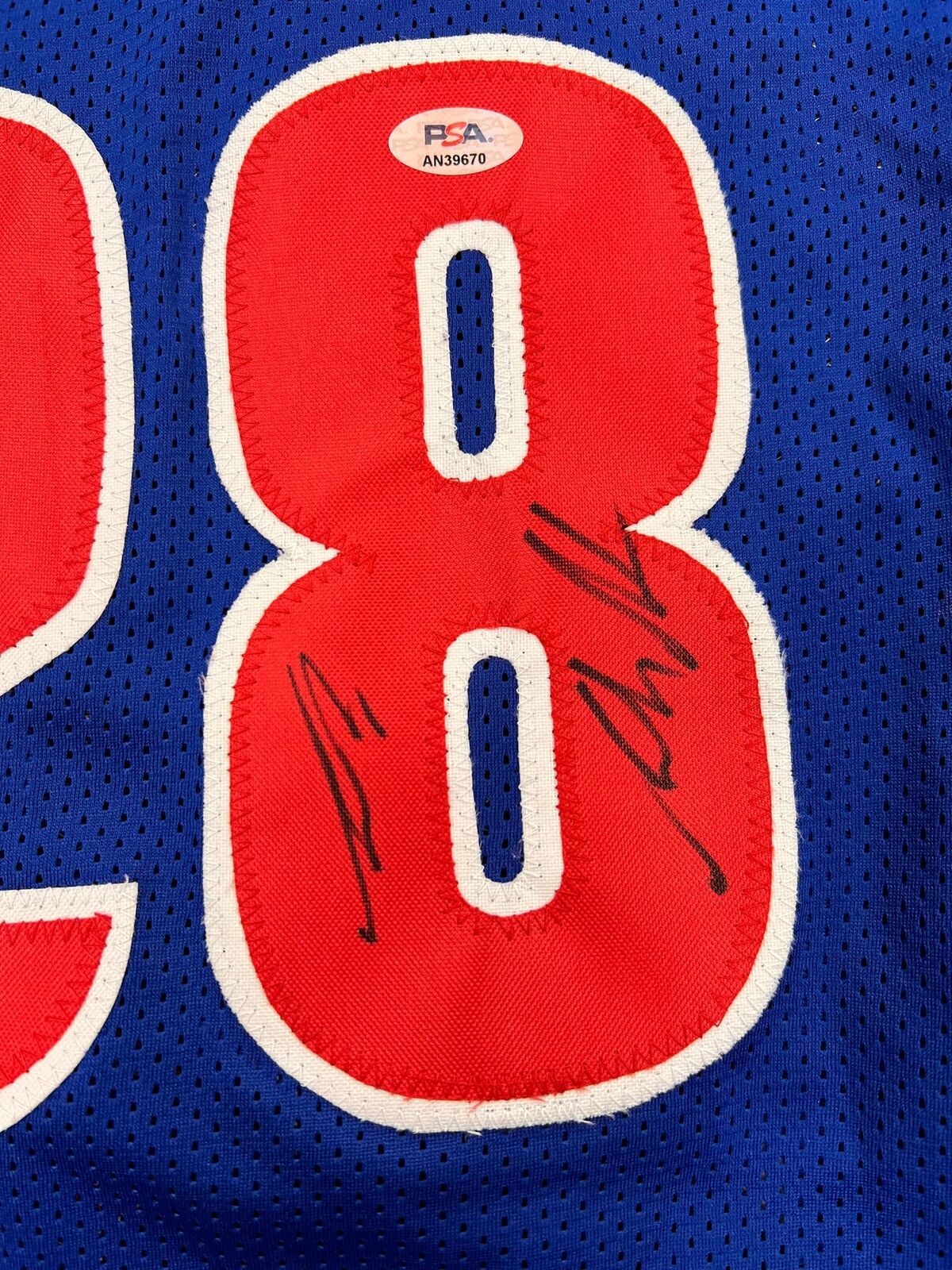 Isaiah Stewart signed jersey PSA/DNA Detroit Pistons Autographed