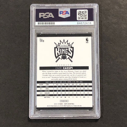 2014-15 Panini NBA Hoops #193 Omri Casspi Signed Card PSA/DNA Slabbed