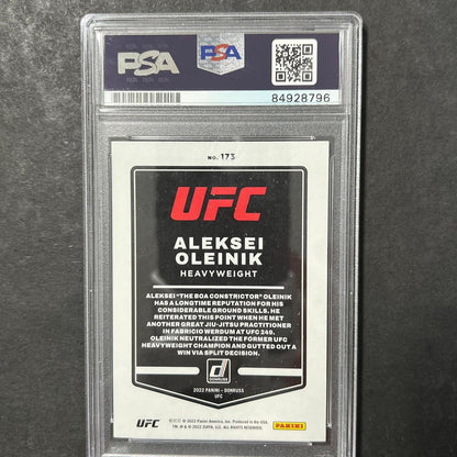 2022 Panini Donruss #173 Aleksei Oleinik Signed Card AUTO PSA Slabbed UFC