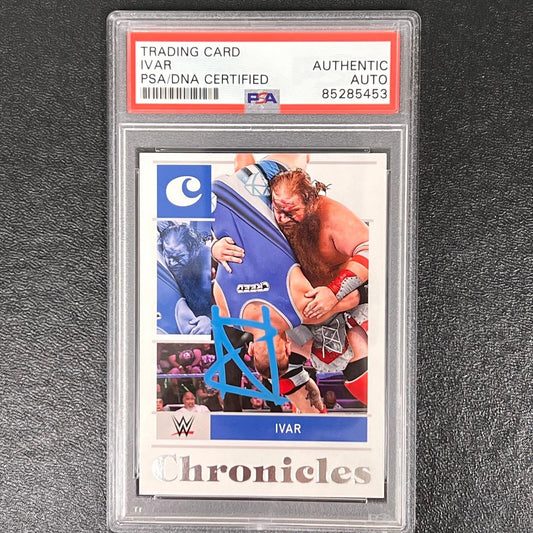 2022 Panini Chronicles WWE Smackdown #42 Ivar Signed Card AUTO PSA/DNA Slabbed W