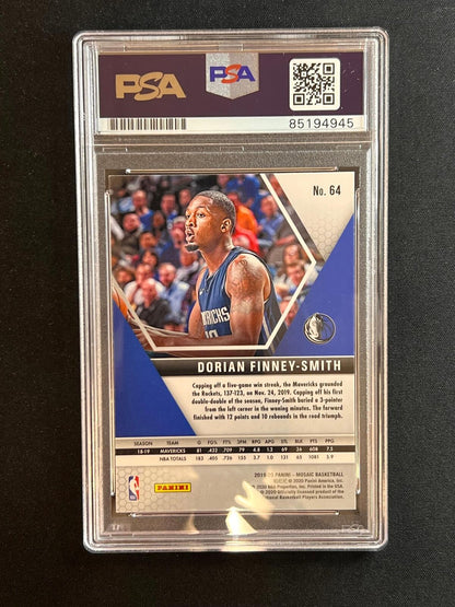 2019-20 Panini Mosaic #64 Dorian Finney-Smith Signed Card AUTO PSA Slabbed Maver