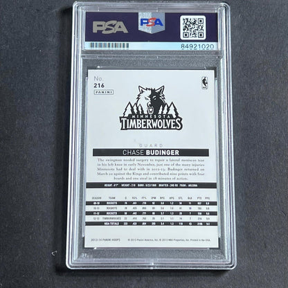 2013-14 Panini Hoops #216 Chase Budinger Signed Card AUTO PSA Slabbed Timberwolv