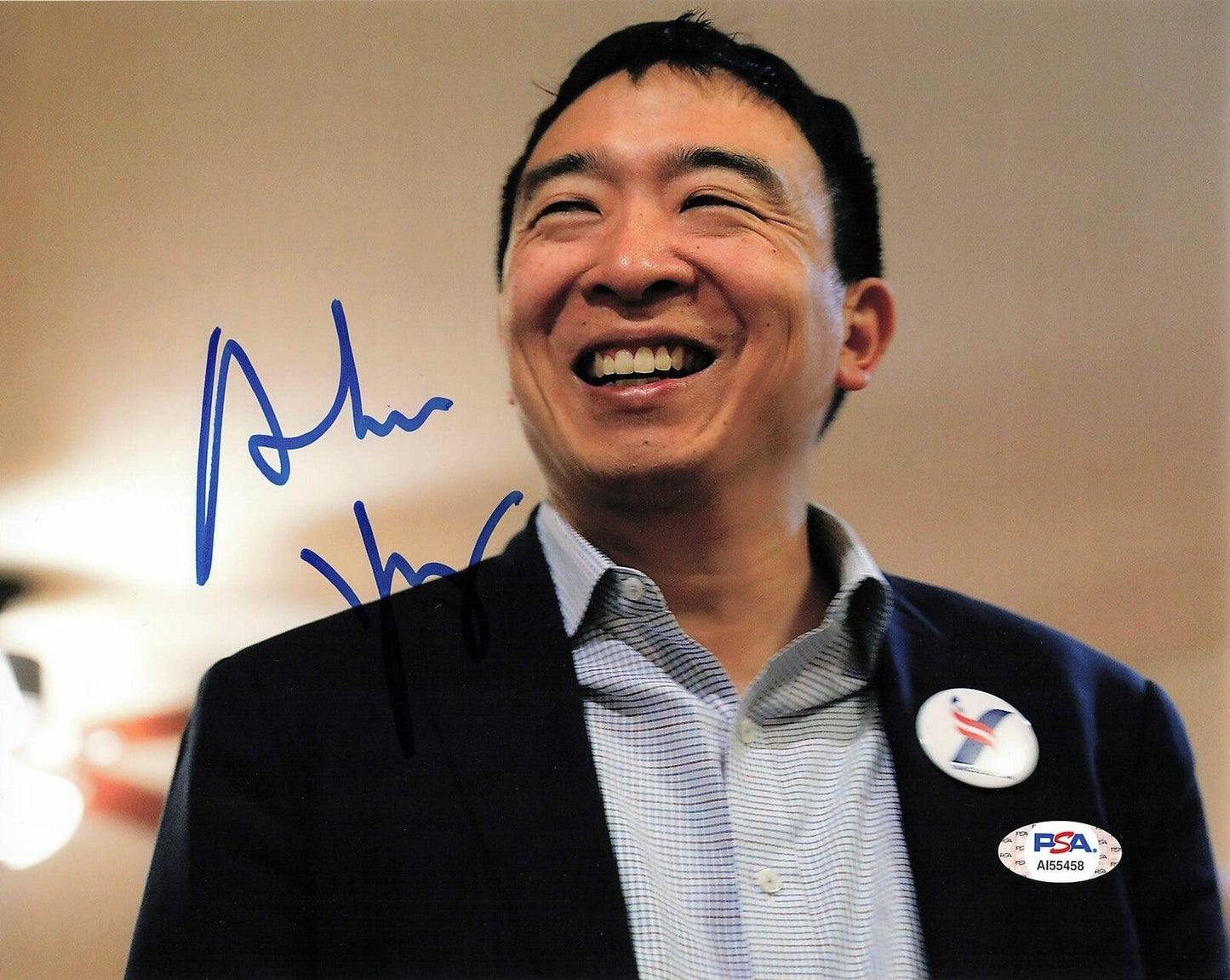 ANDREW YANG signed 8x10 photo PSA/DNA Autographed