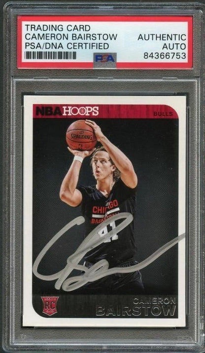 2014-15 NBA Hoops #298 Cameron Bairstow Signed Rookie Card AUTO PSA Slabbed RC B