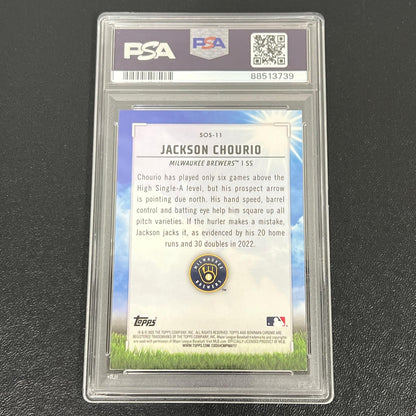 2023-24 Topps Bowman Chrome Sights on September #SOS-11 Jackson Chourio Signed C