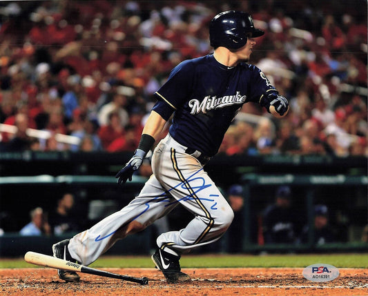 Scooter Gennett signed 8x10 photo PSA Milwaukee Brewers Autographed