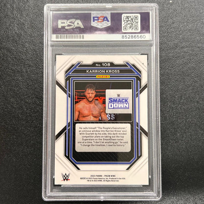 2023 Panini Prizm Smackdown #108 Karrion Kross Signed Card PSA/DNA Slabbed Auto