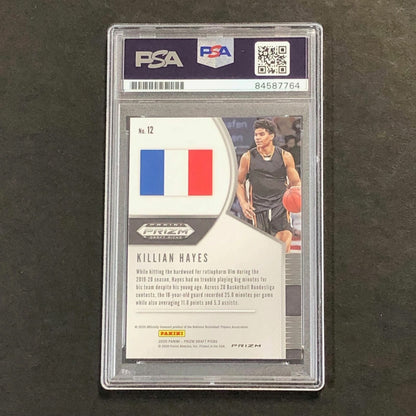 2020-21 Panini Prizm Draft Picks Red White and Blue #12 Killian Hayes Signed Car