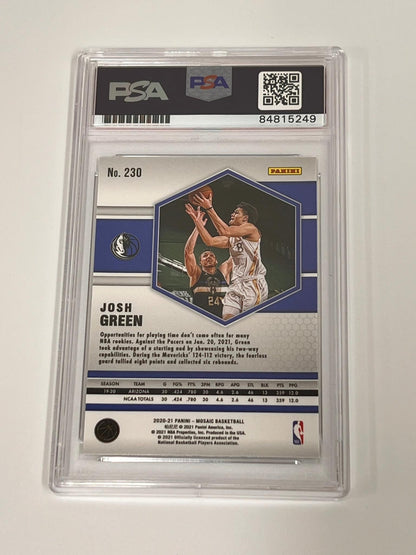 2020-21 Panini Mosaic RC #230 Josh Green Signed Card AUTO PSA/DNA Slabbed RC Mav
